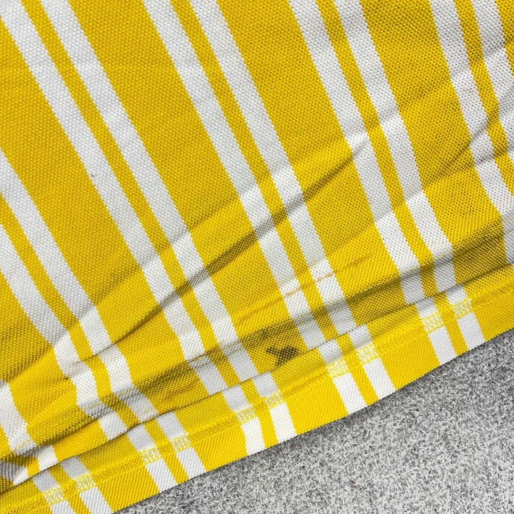 Vintage Tommy Hilfiger Polo Shirt Men Medium Yellow Striped Rugby 90s Vertical * - Picture 5 of 13